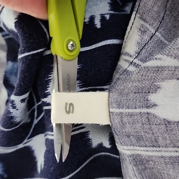 ANTHROPOLOGIE Tiny Semele Navy/White‎ embroidered floral Boho Shirtdress Dress S - Picture 14 of 16